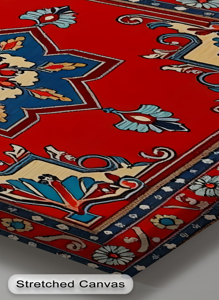 Royal Blossom Embrace – Persian Canvas Print