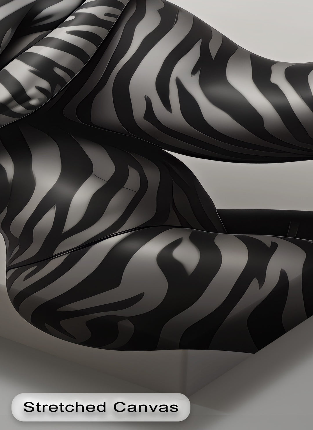Sensual Embrace – Erotic Zebra Pattern Canvas Print
