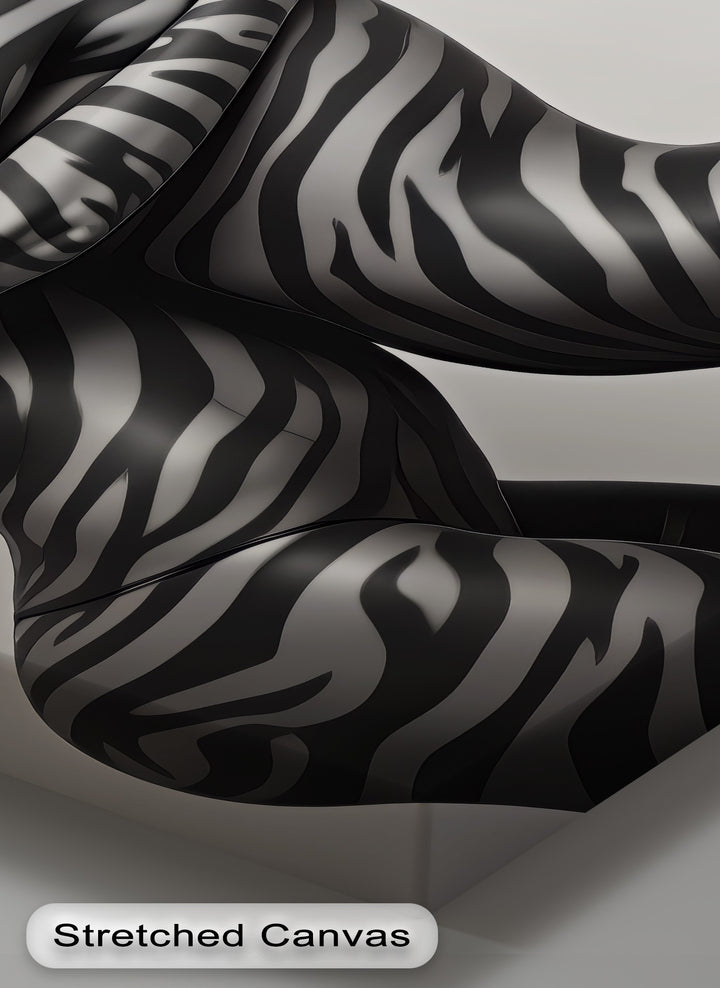 Sensual Embrace – Erotic Zebra Pattern Canvas Print