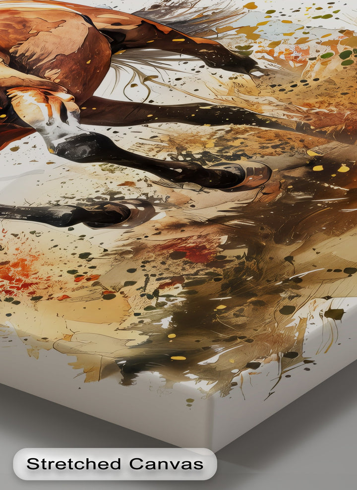 Fiery Gallop – Dynamic Chestnut Horse Canvas Print