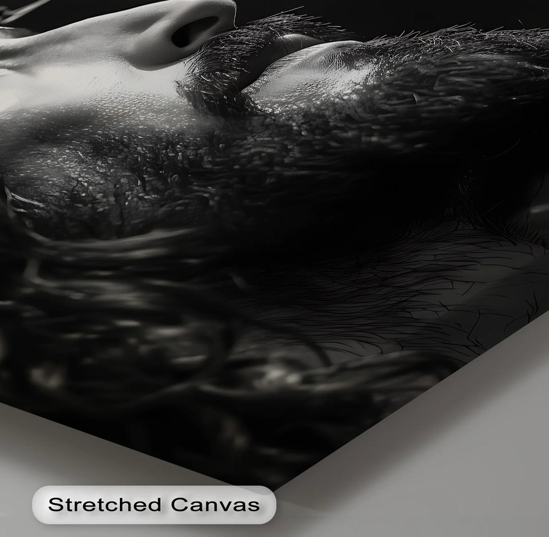 A powerful symbol of love and suffering, this emotional canvas print inspires deep faith.

