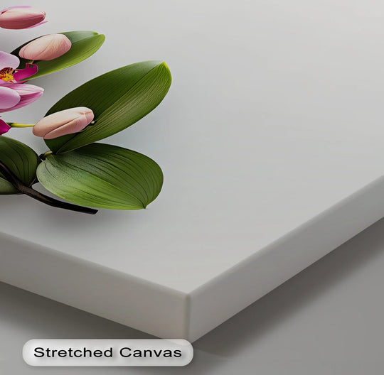 Tropical Orchid Bloom – modern pink flower canvas print

