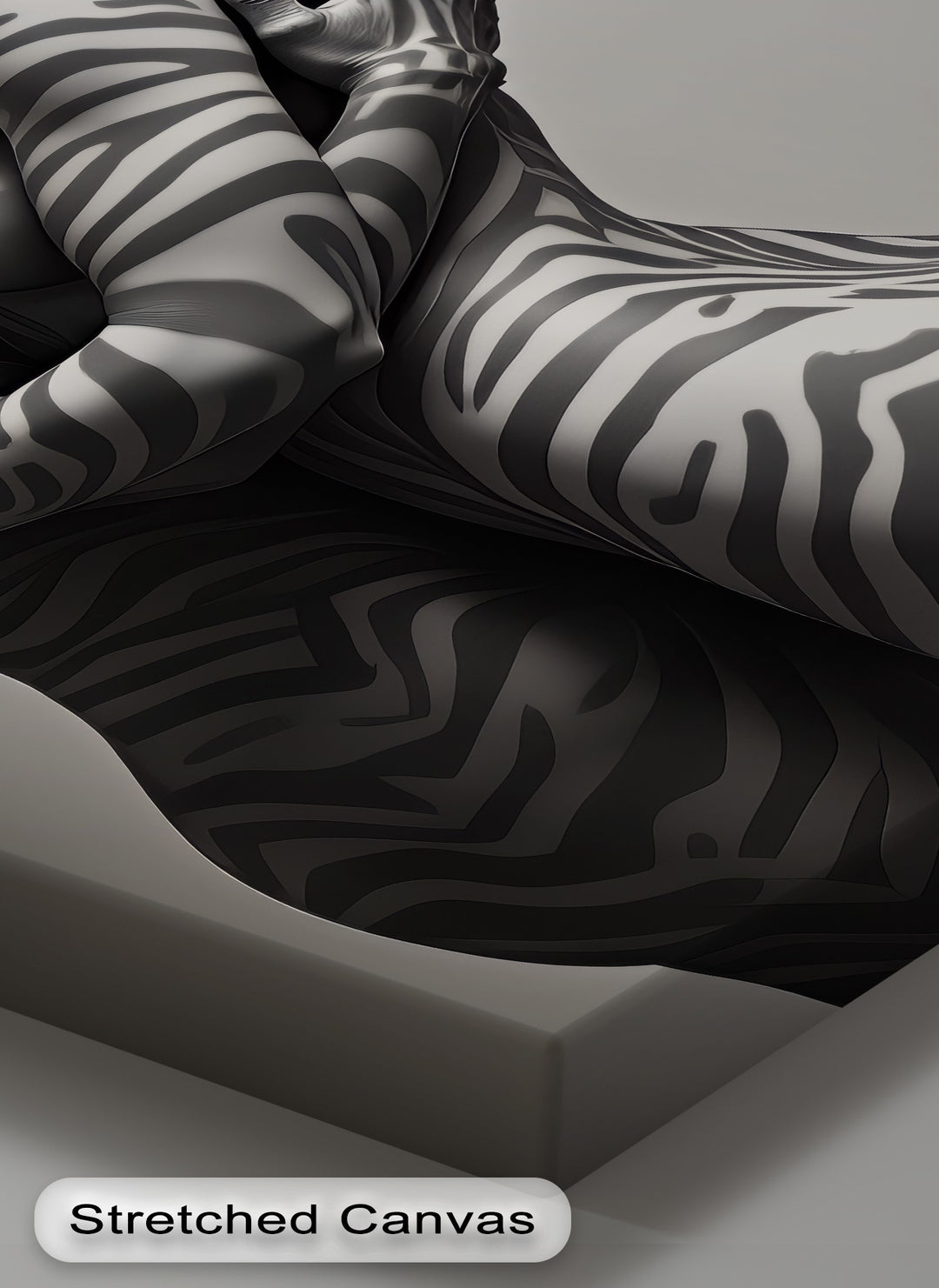 Zebra Embrace – Erotic Canvas Print