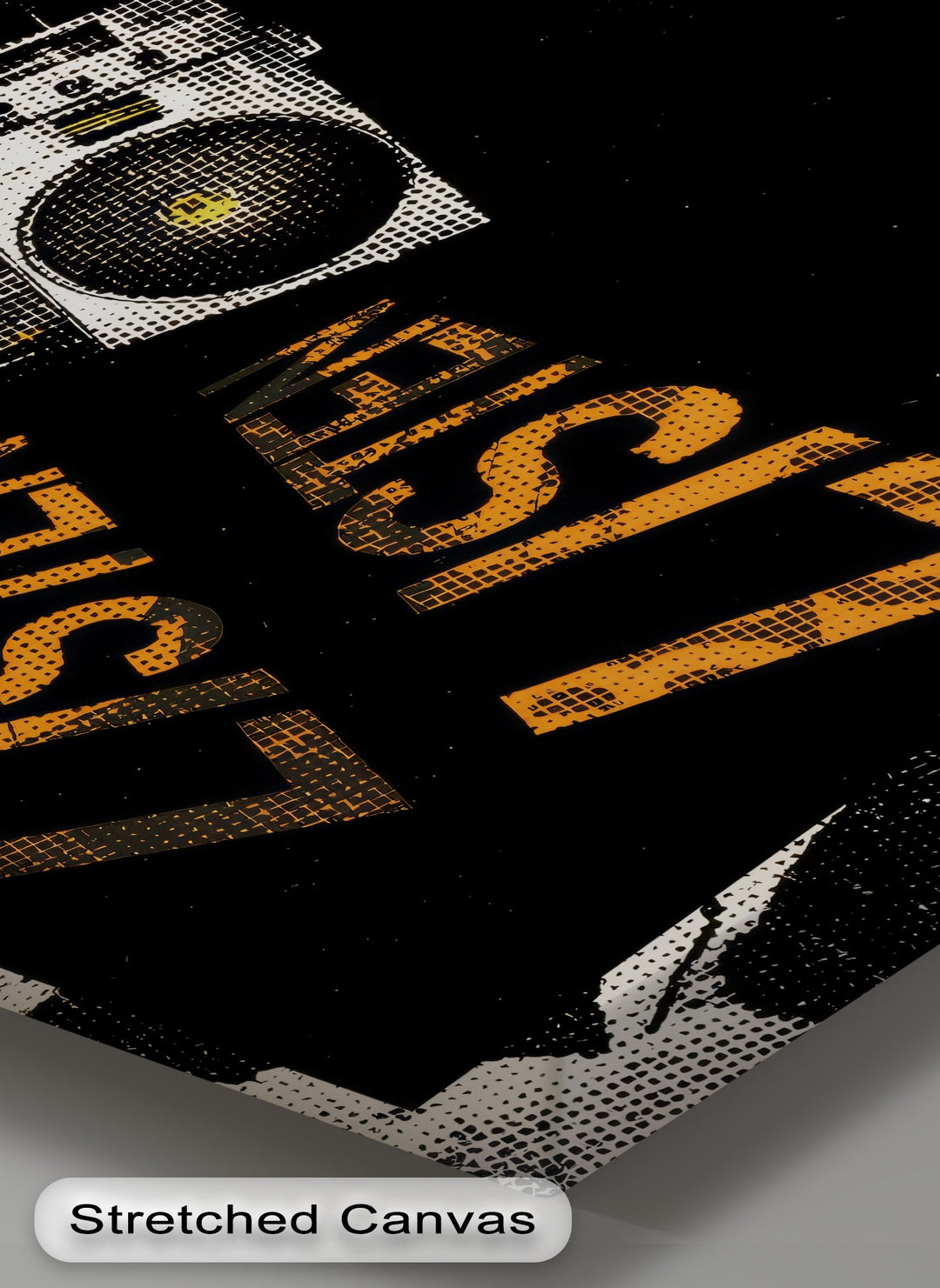 Listen Up – Retro Boombox Urban Art Canvas Print