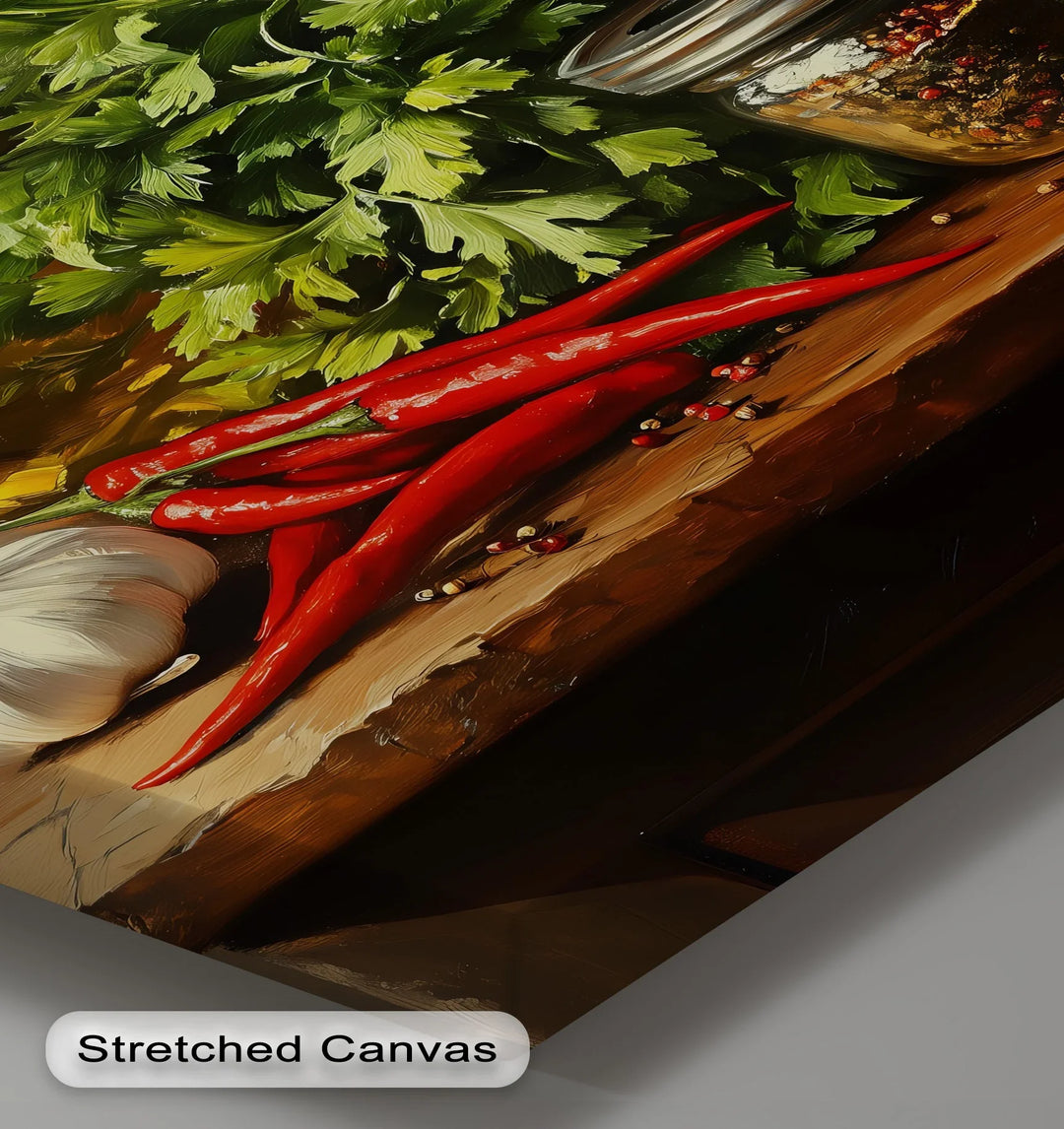 Spice & Herb Still Life – Rustic Kitchen Canvas Print - MyPhotoStation