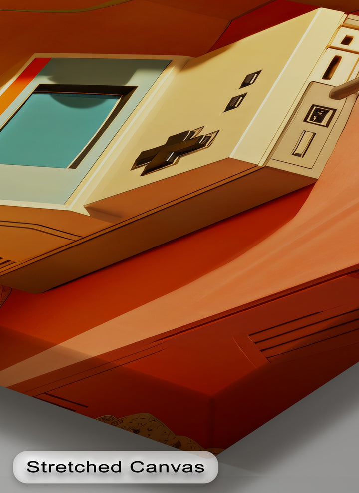 Pixel Nostalgia – Retro Gaming Console Canvas Print