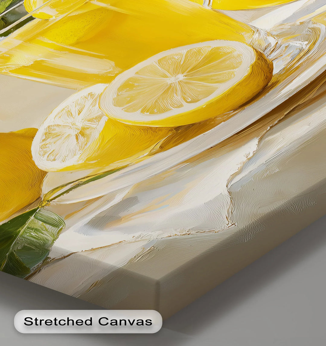 Citrus Morning – Lemon Tea Still Life Kitchen Canvas Print - MyPhotoStation