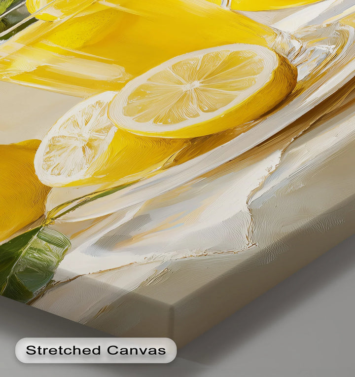 Citrus Morning – Lemon Tea Still Life Kitchen Canvas Print - MyPhotoStation