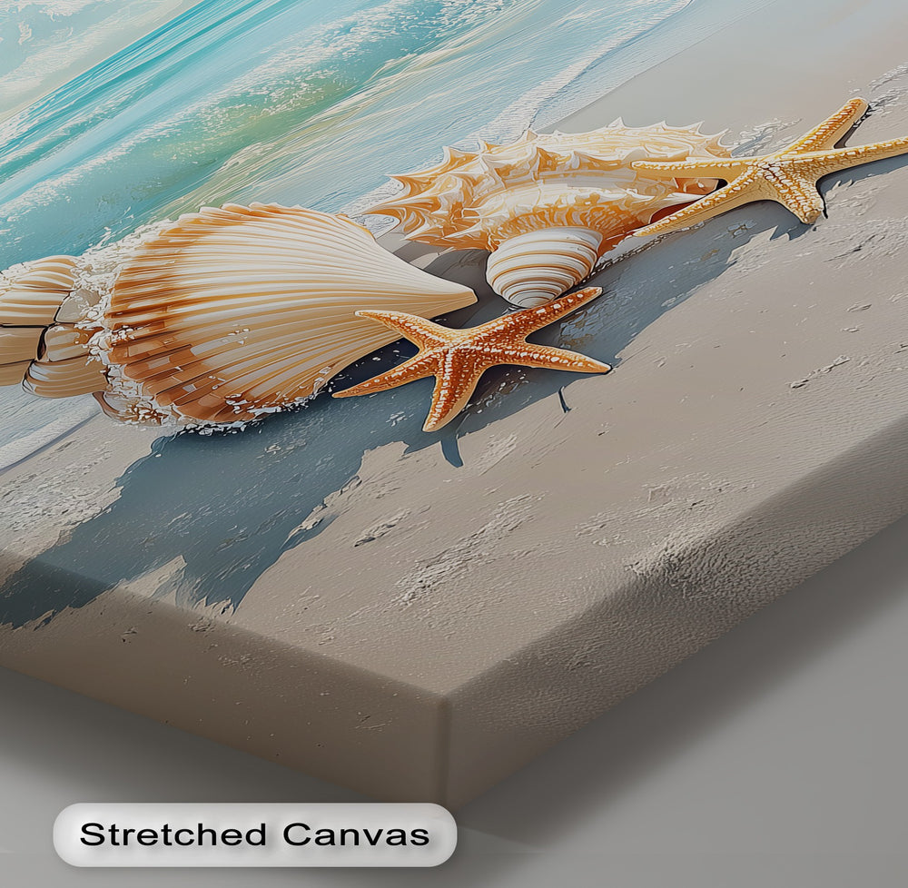 Perfect for beach lovers, this elegant canvas print adds ocean charm to any room.

