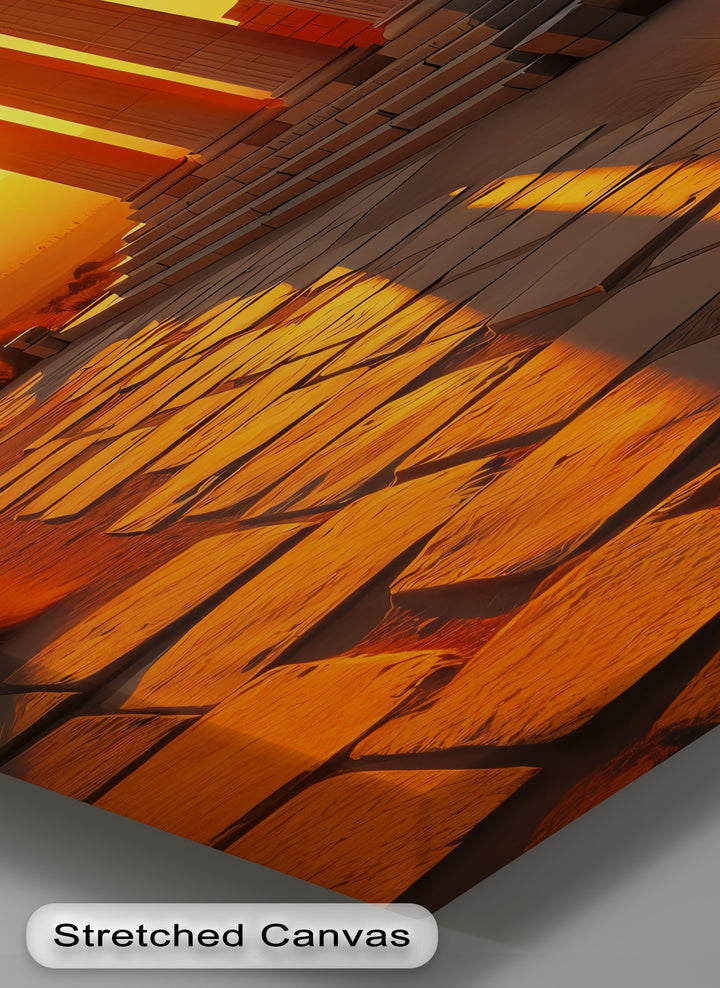 Golden Dusk – Ancient Pillars Canvas Print
