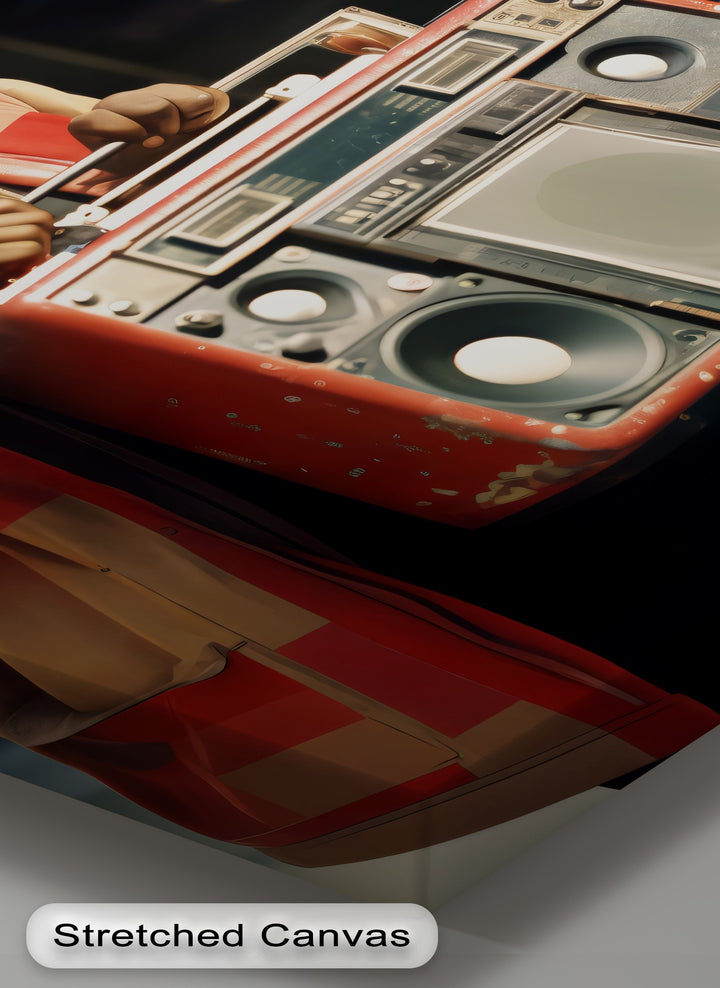 BoomBox Legend – Urban Retro Street Art Canvas Print