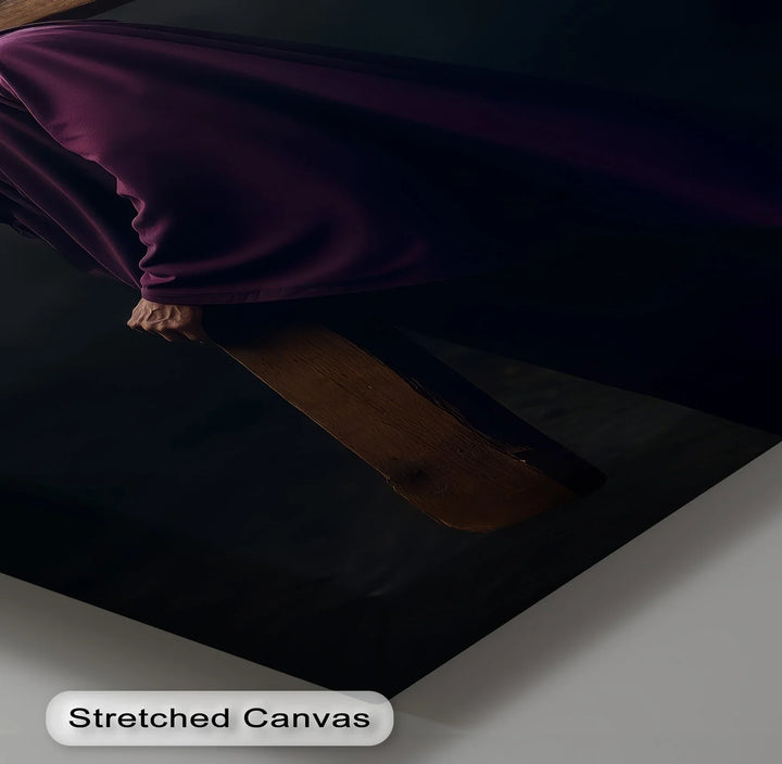 Bring powerful spiritual emotion into your space with this dramatic canvas painting of Christ's suffering.

