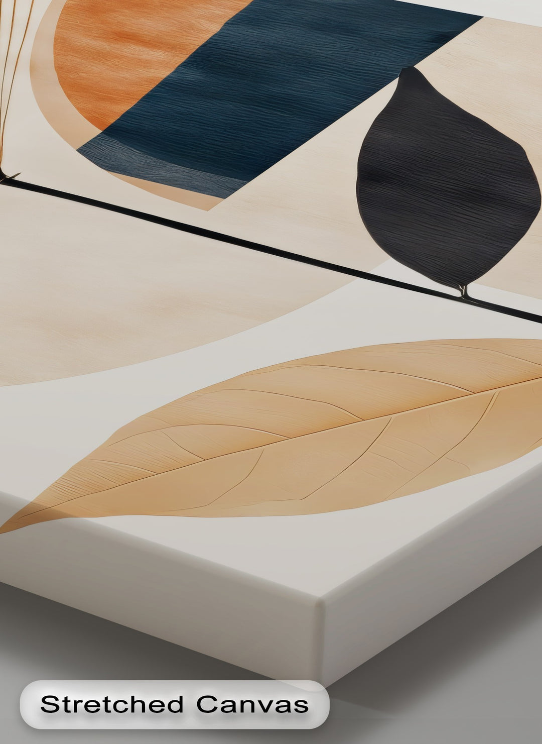 Geometric Botanical Abstract Canvas Wall Art | Colorful Art