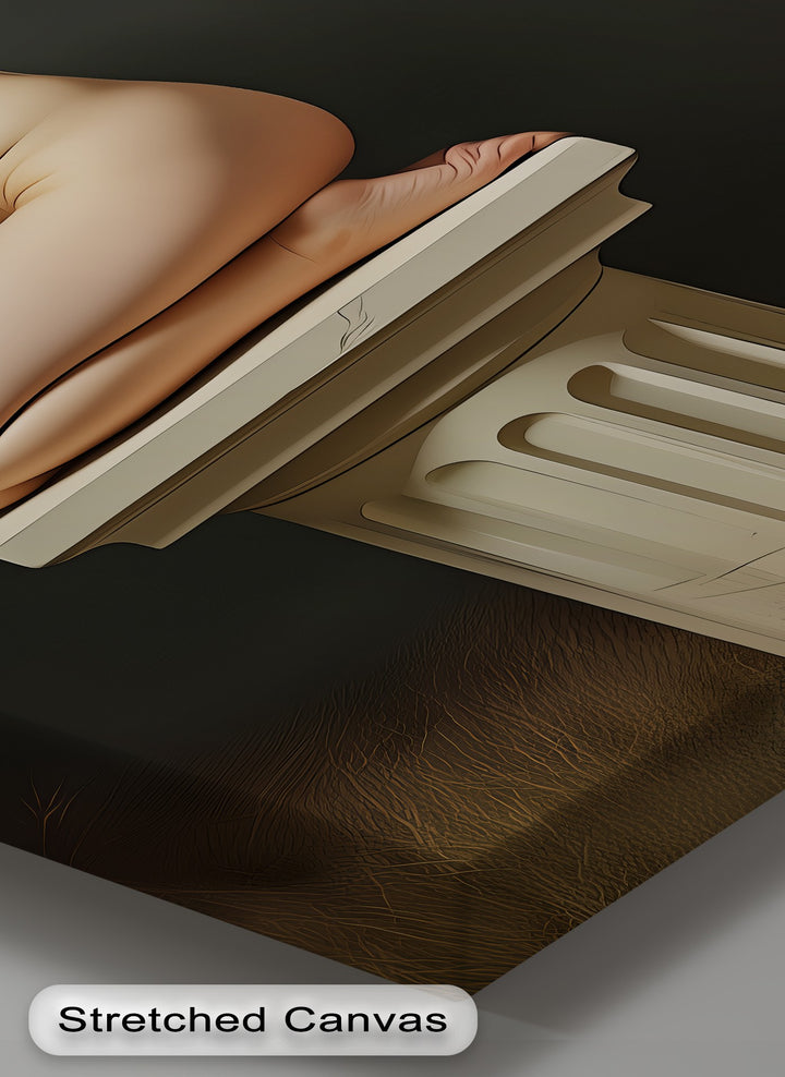 Quiet Reverie – Classical Nude Canvas Wall Art | Oversized Wall Art