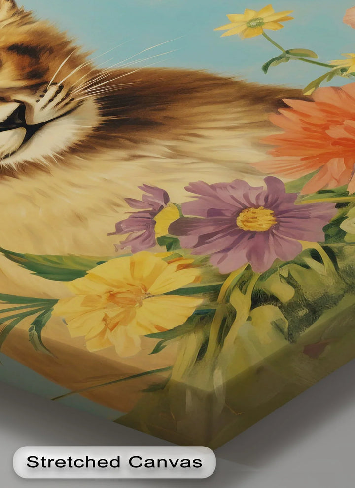 Blossom Crowned Cub – Animal Canvas Print - MyPhotoStation