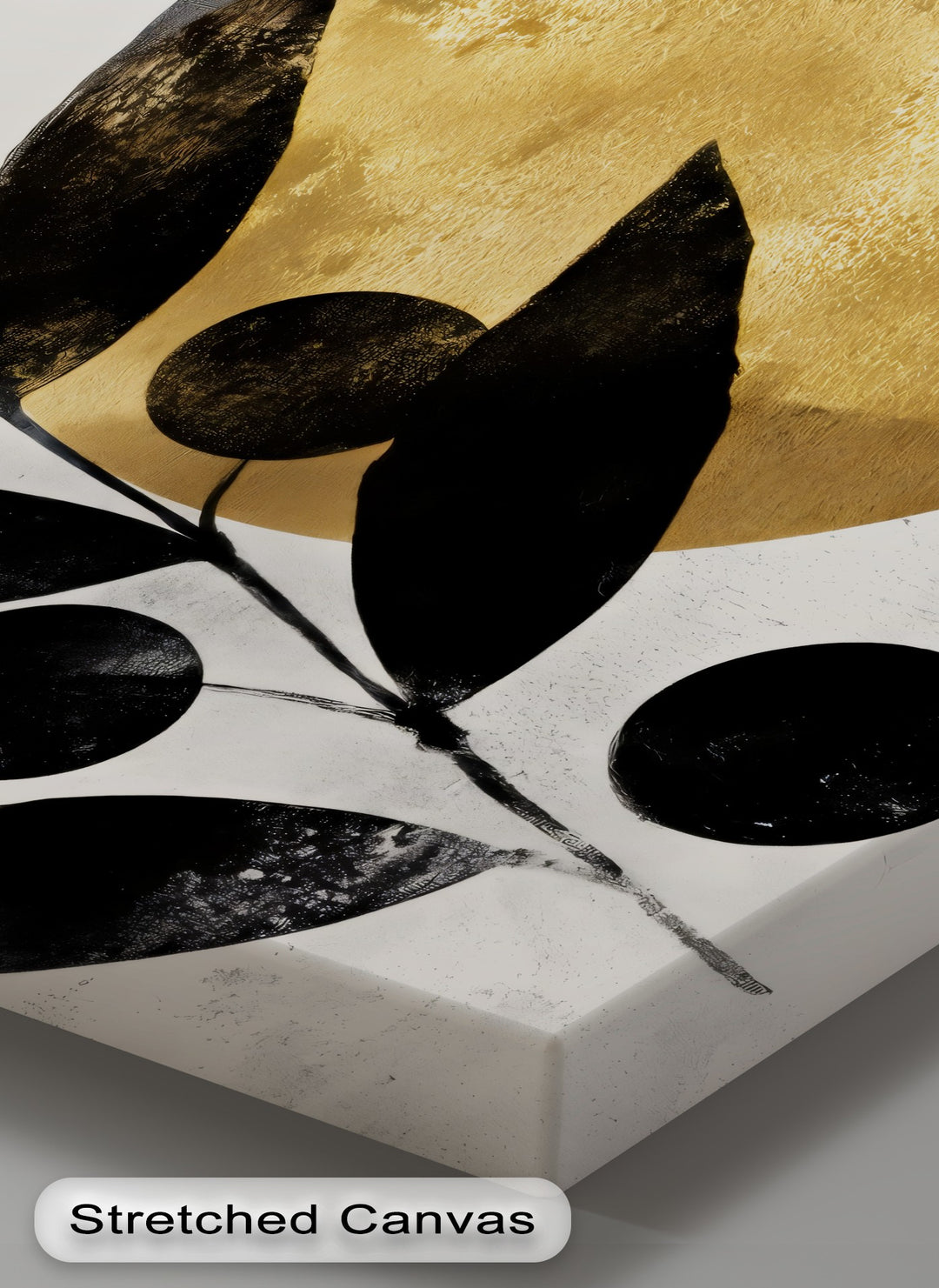 Golden Balance – Abstract Black and Gold Canvas Wall Art | Abstract Art