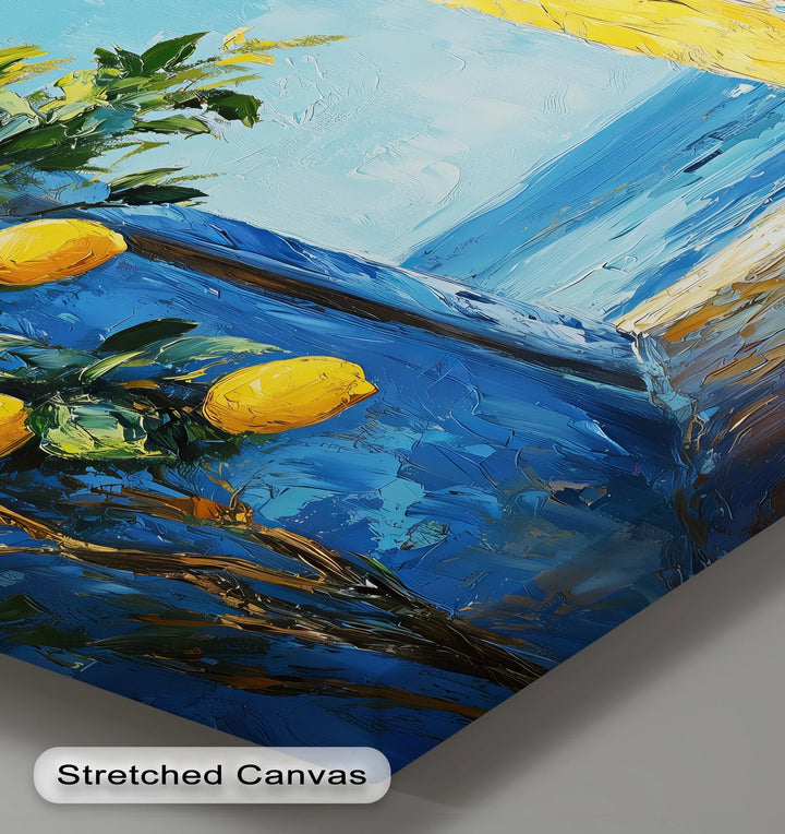 Mediterranean Alley with Lemons – Coastal Kitchen Canvas Print - MyPhotoStation