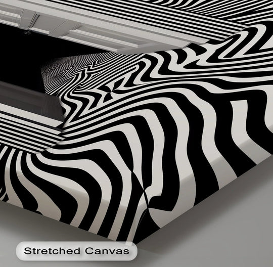 Optical Corridor Illusion – Black & White Canvas Print - MyPhotoStation