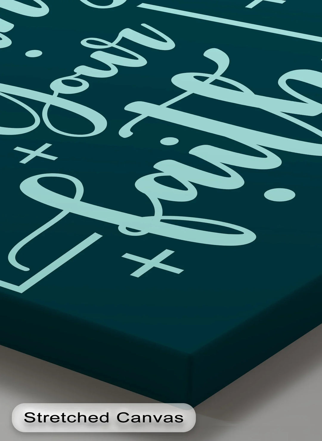 Happens According to Your Faith – Teal Scripture Canvas Print - MyPhotoStation