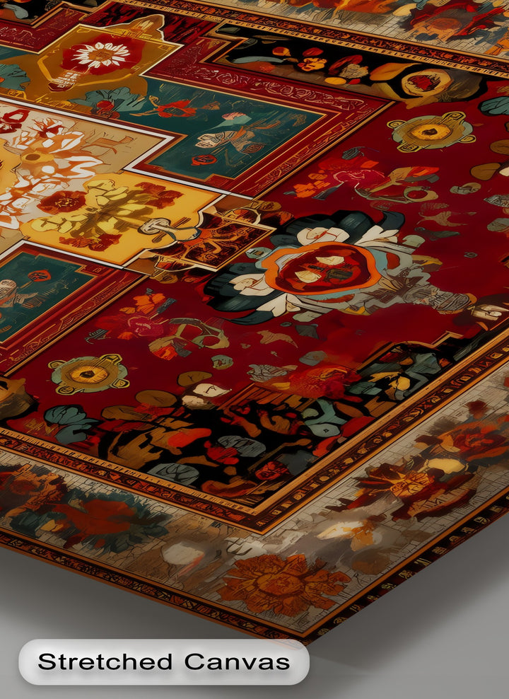 Imperial Bloom – Persian Rug Canvas Print