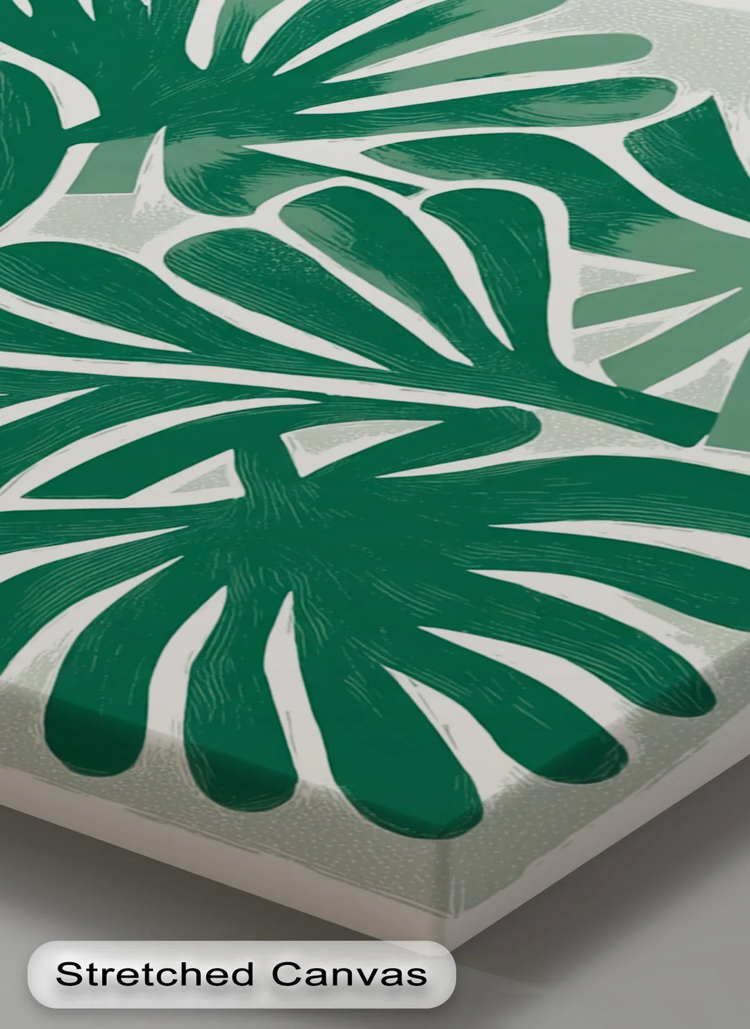Tropical Frond Symphony – Bold Green Botanical Canvas Print - MyPhotoStation