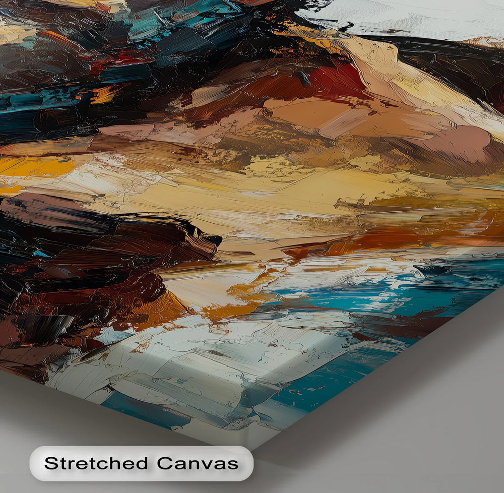 An emotional tribute to unwavering faith, this canvas print radiates intensity and hope.

