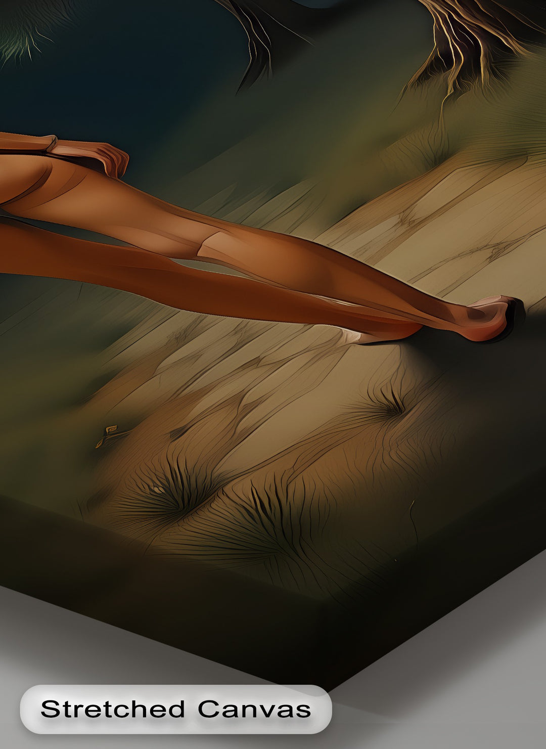 Moonlit Solitude – Mystical Nude Canvas Wall Art | Artwork Canvas