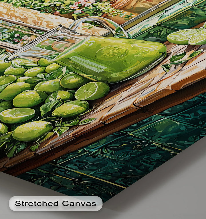 Lime Harvest Kitchen Scene – Mediterranean Style Canvas Print - MyPhotoStation