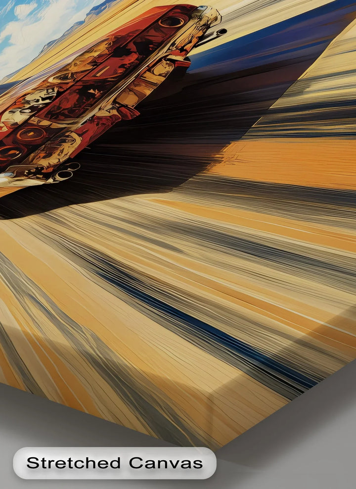 Blazing Speed on Desert Highway – Car Canvas Print - MyPhotoStation