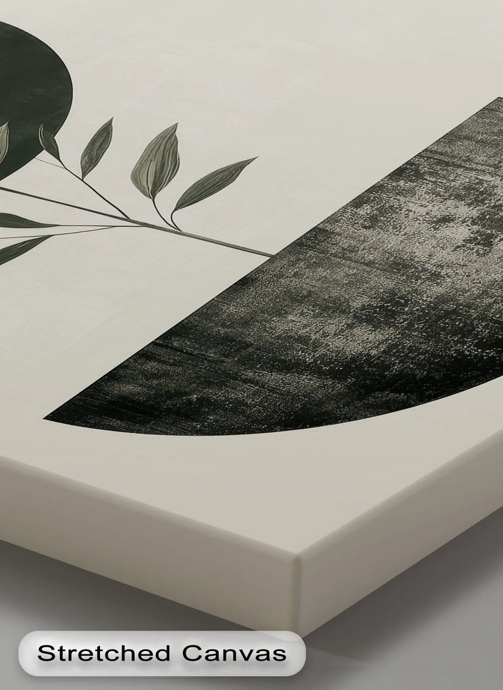 Minimalist Growth – Geometric Plant-Inspired Canvas Print - MyPhotoStation