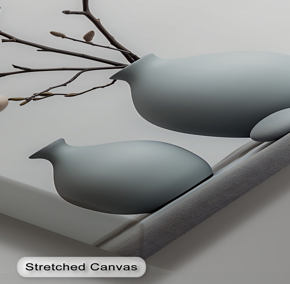 Soft White Blossoms in Pastel Vases – elegant canvas wall art for living room

