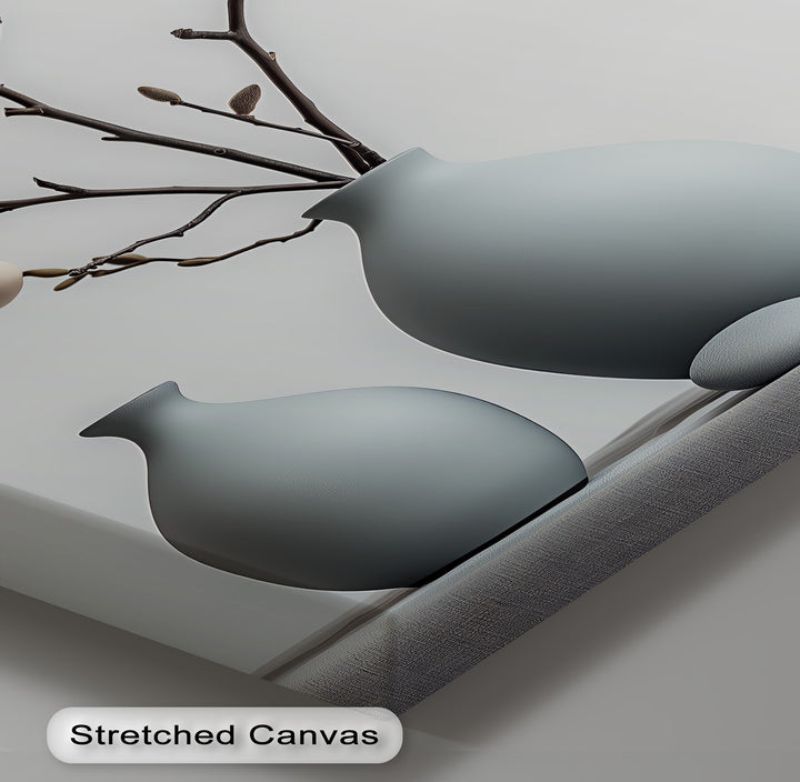 Soft White Blossoms in Pastel Vases – elegant canvas wall art for living room

