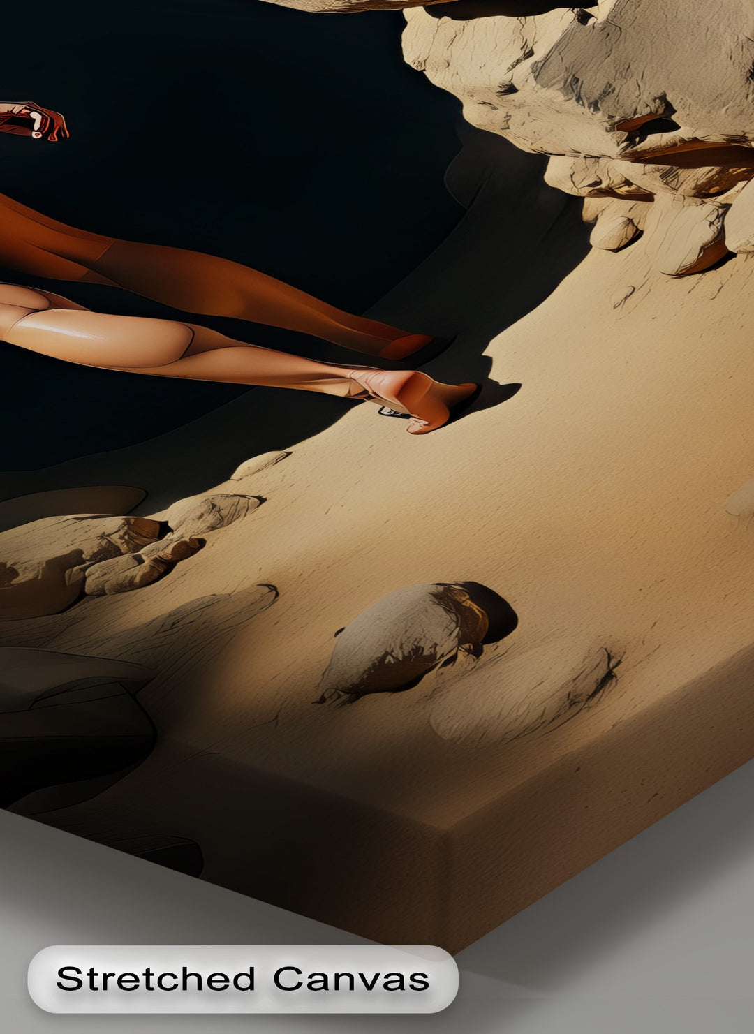 Into the Unknown – Desert Nude Canvas Wall Art | Living Room Art