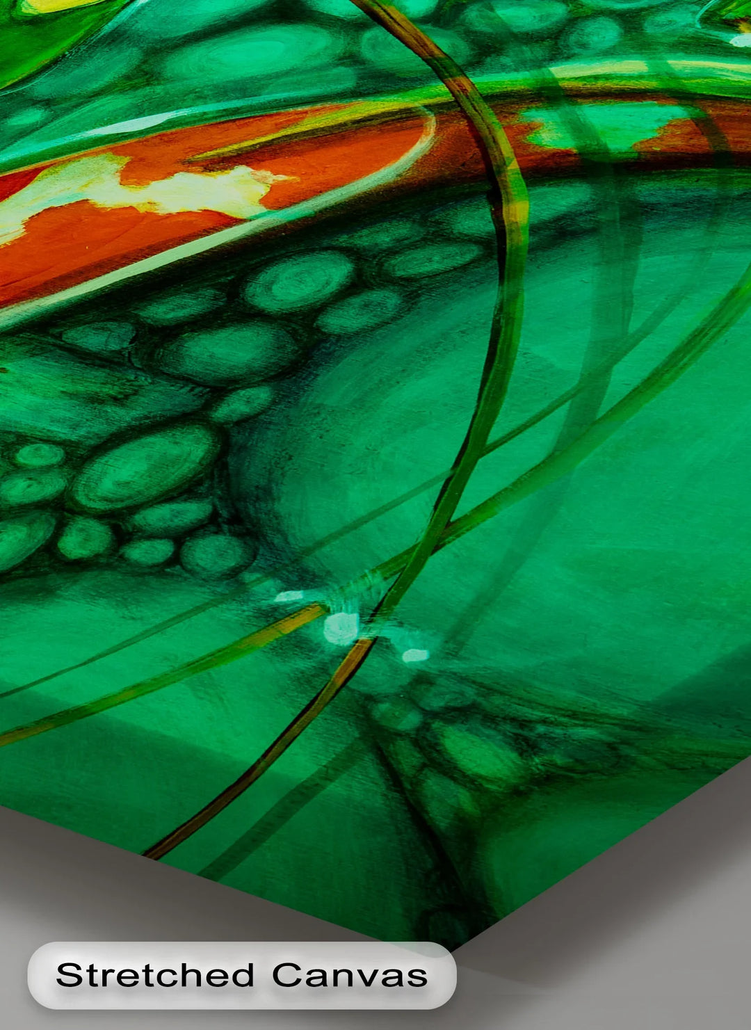 Koi Serenity – Abstract Fish Pond Canvas Print - MyPhotoStation