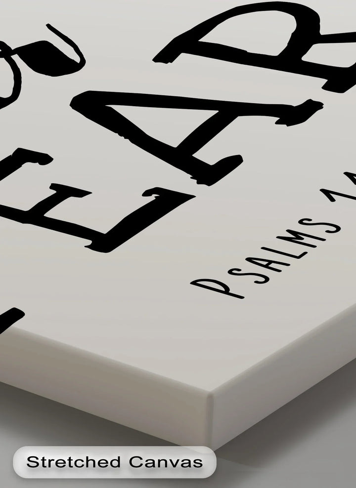 Bold scripture wall art for courage and strength

