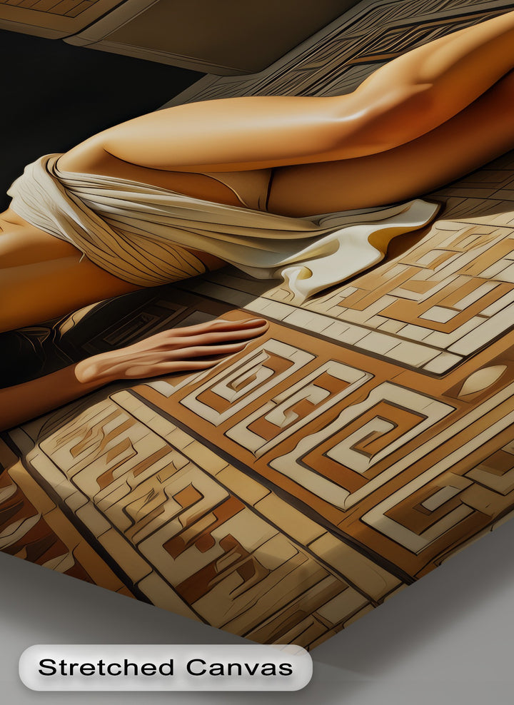 Temple Reverie – Classical Nude Canvas Wall Art | Large Canvas