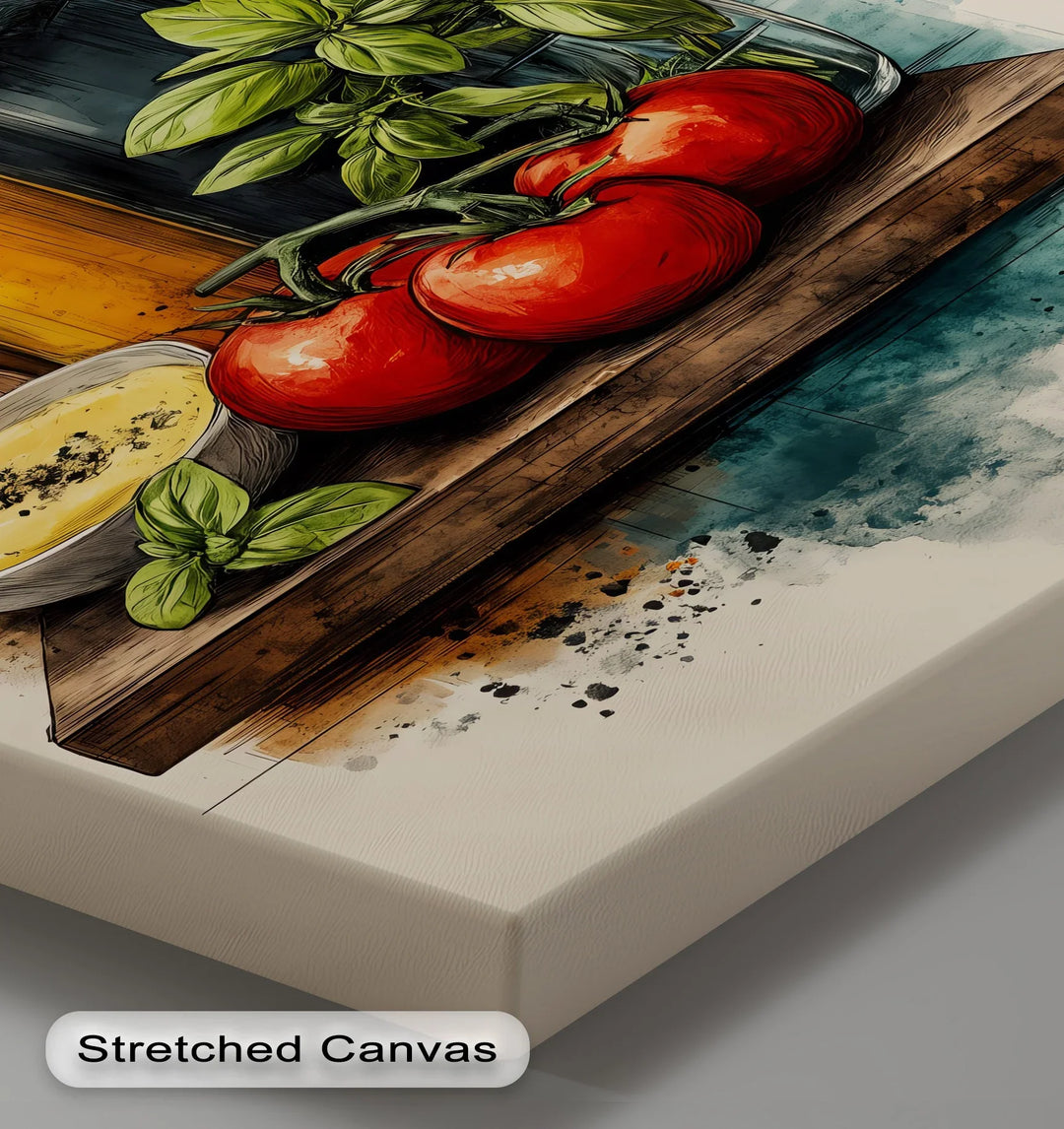 Flavor Shelf – Artistic Mediterranean Kitchen Canvas Print - MyPhotoStation
