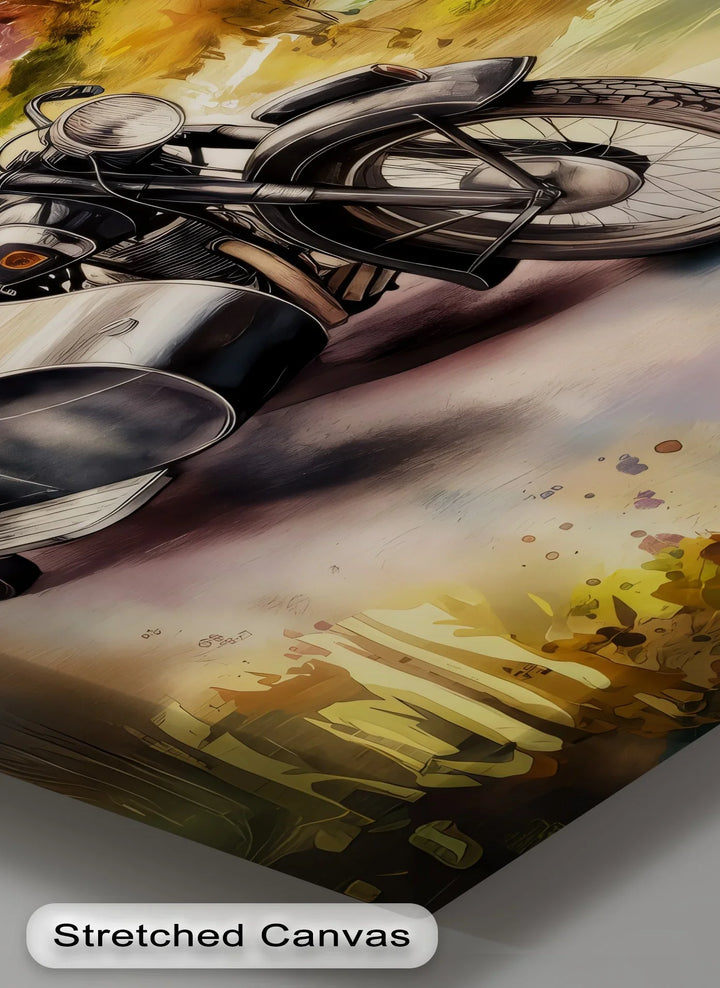 Retro Sidecar Ride Through the Pines – Car Canvas Print - MyPhotoStation
