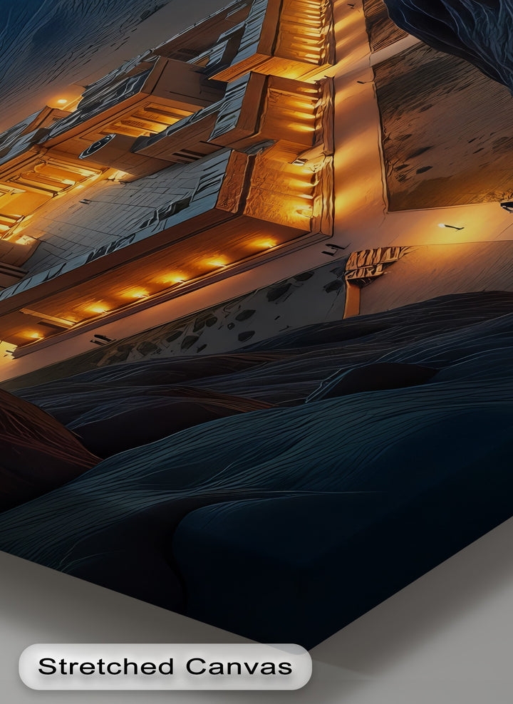 Moonlit Majesty – Ancient Fortress Canvas Print