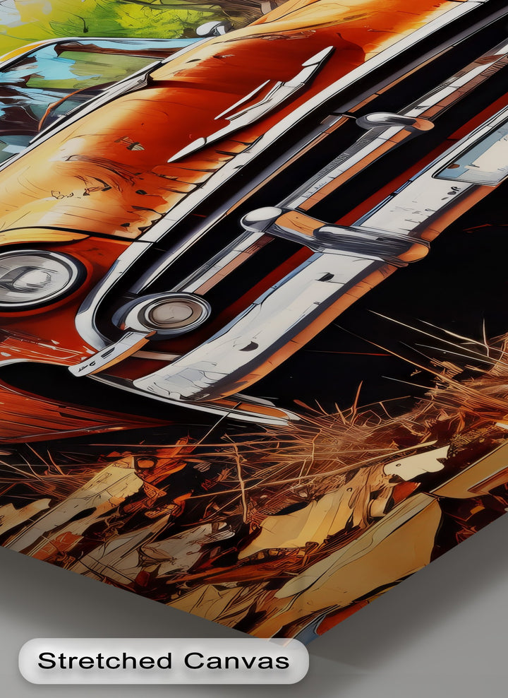 Rust & Remnants – Abandoned Vintage Chevy by a Forgotten Barn Canvas Print
