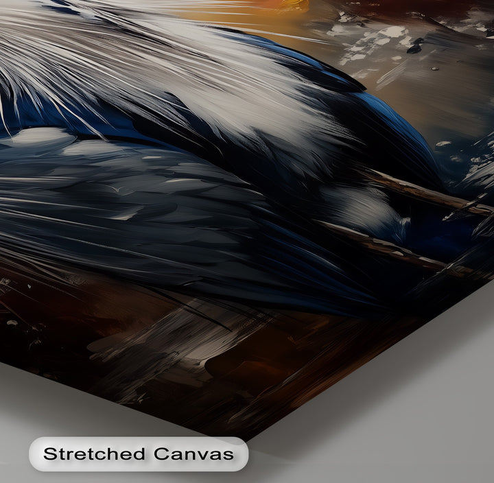 Regal Blue Heron – Majestic Bird Portrait Canvas Print