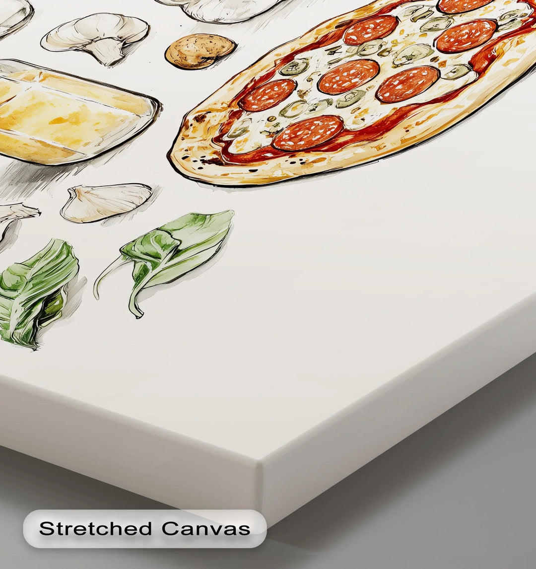 Italian Pizza Ingredients – Kitchen Canvas Print - MyPhotoStation