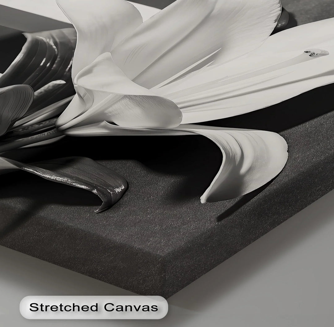 Architectural Bloom – Black & White Floral Canvas Prints - MyPhotoStation