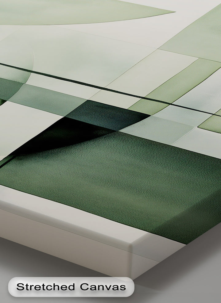 Soft Geometry in Sage – Minimalist Abstract Canvas Print