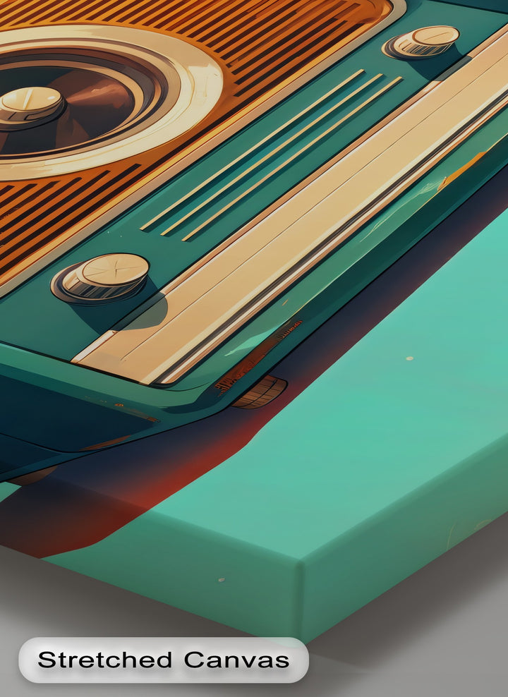 Signal Revival – Vintage Radio Abstract Canvas Print