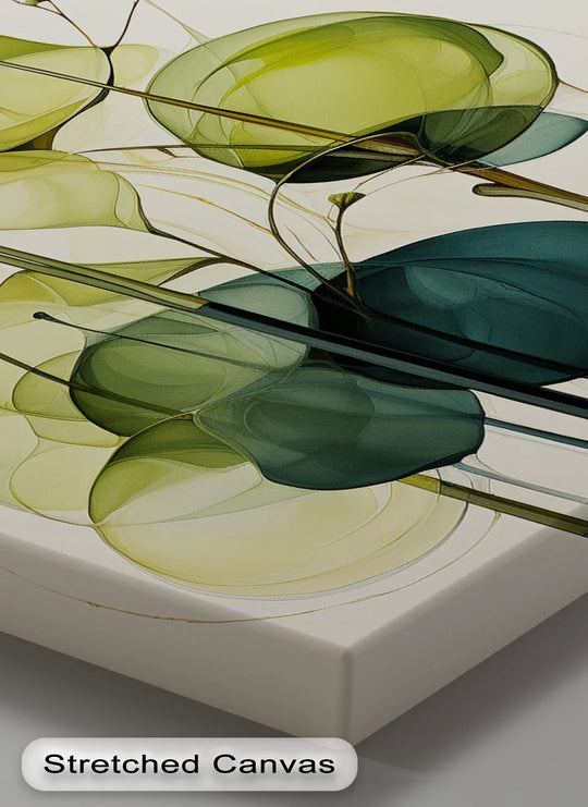 Whispers of Light – Transparent Green Leaves Canvas Print - MyPhotoStation