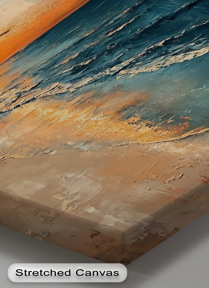 Sunset Serenity Over Ocean Shore – Tranquil Seascape Canvas Print - MyPhotoStation