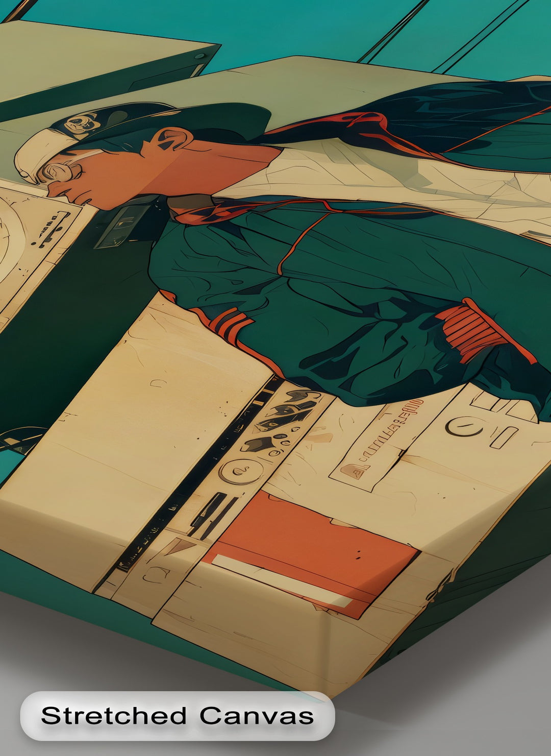 Stacked Boom Boxes with Streetwear Vibes- Retro Canvas Print
