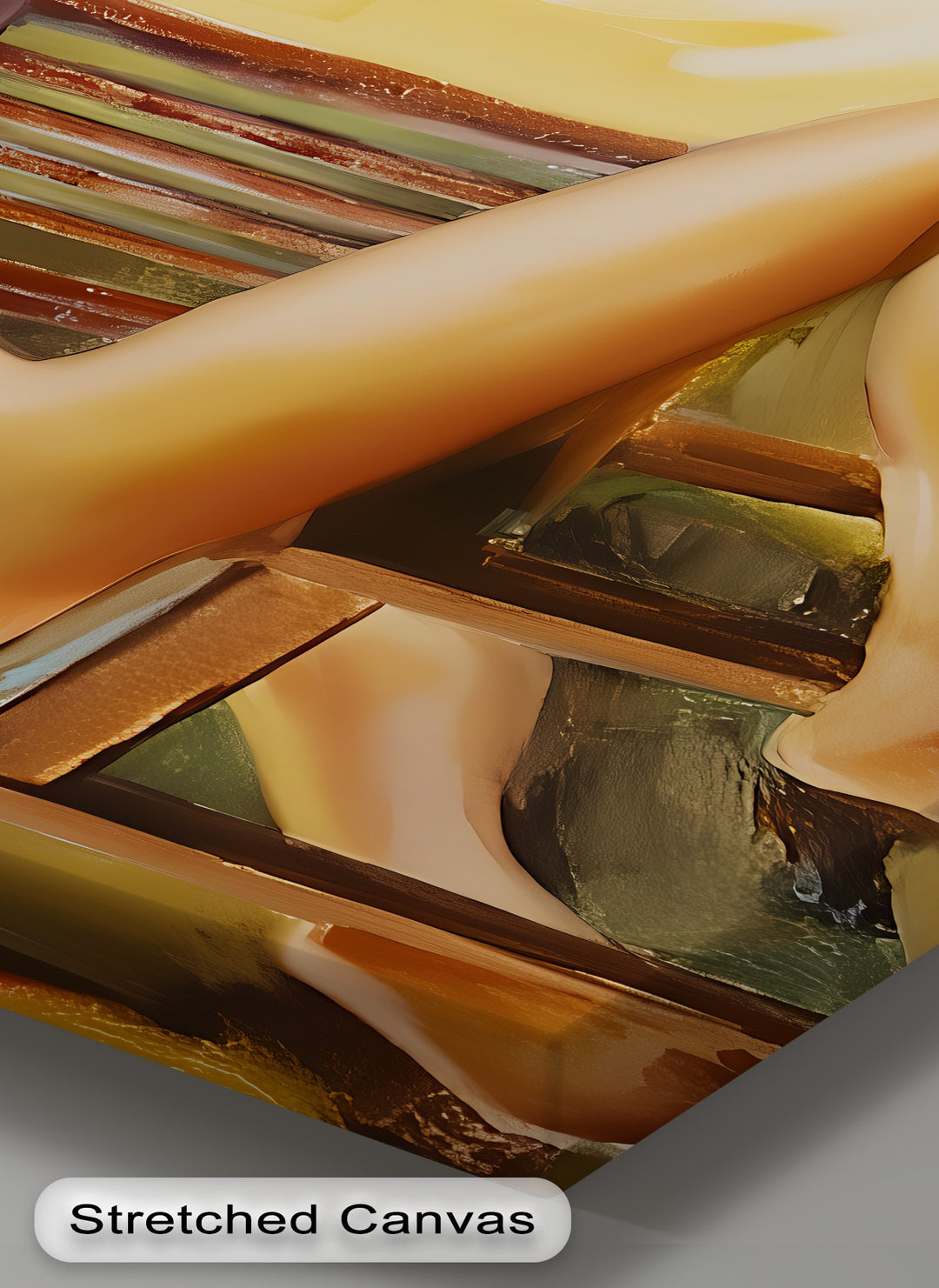 Golden Silence – Erotic Canvas Print
