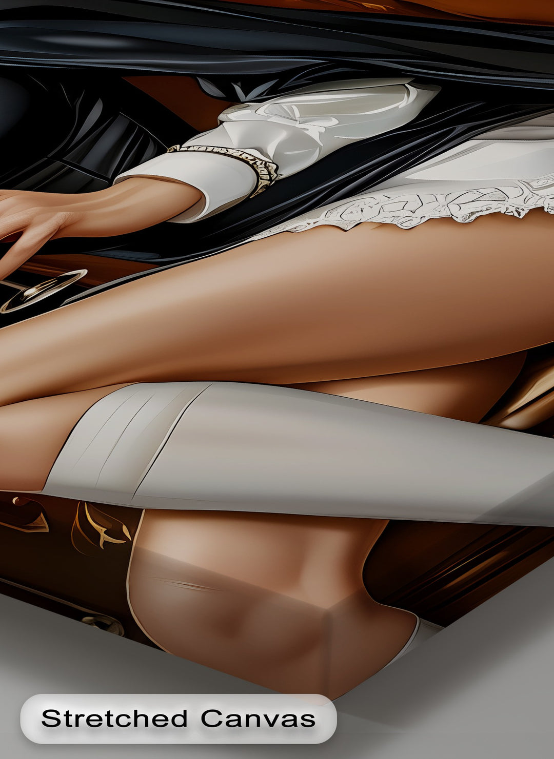 Sacred Temptation – Sensual Nun Erotic Canvas Print